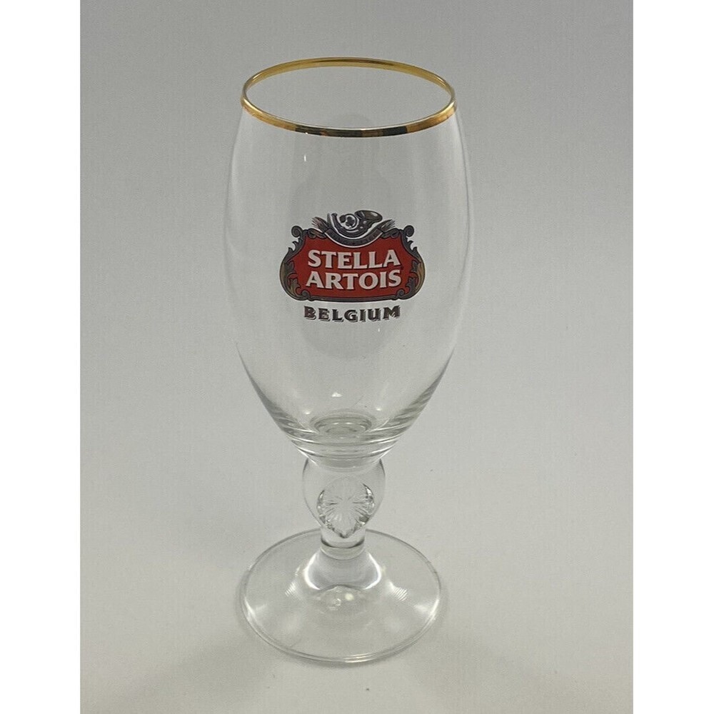STELLA ARTOIS Belgium Beer Chalice Stem Footed Glass 33 cl Set Of 4